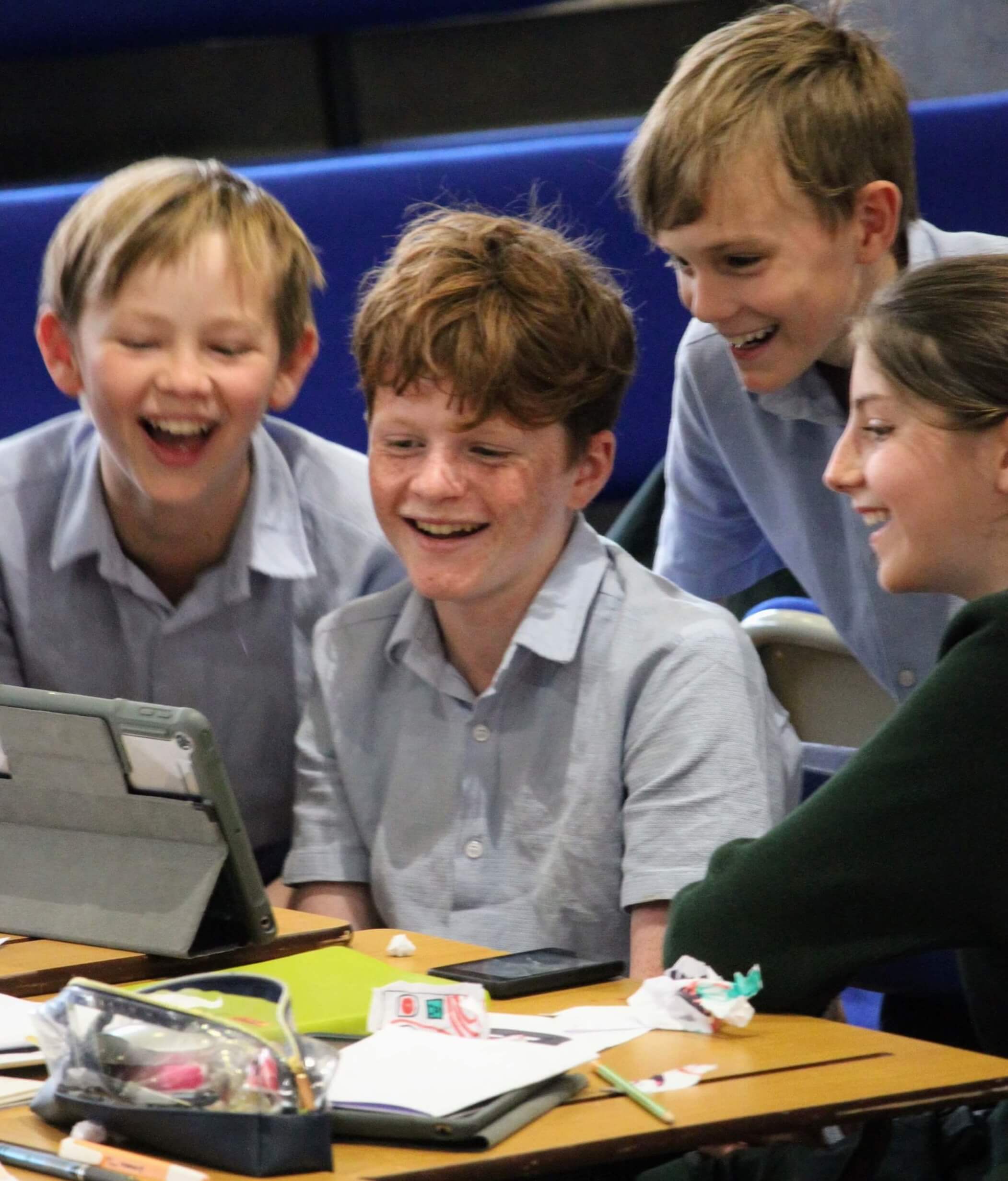 Group of children laughing